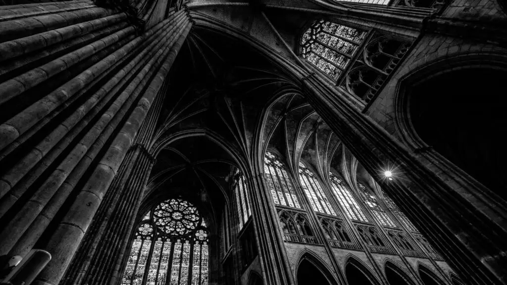 Noir photo of the Inside of a church: Non-profit