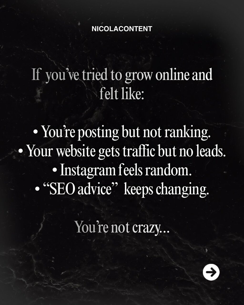 Instagram post from nicolacontent. This post is in position 1.